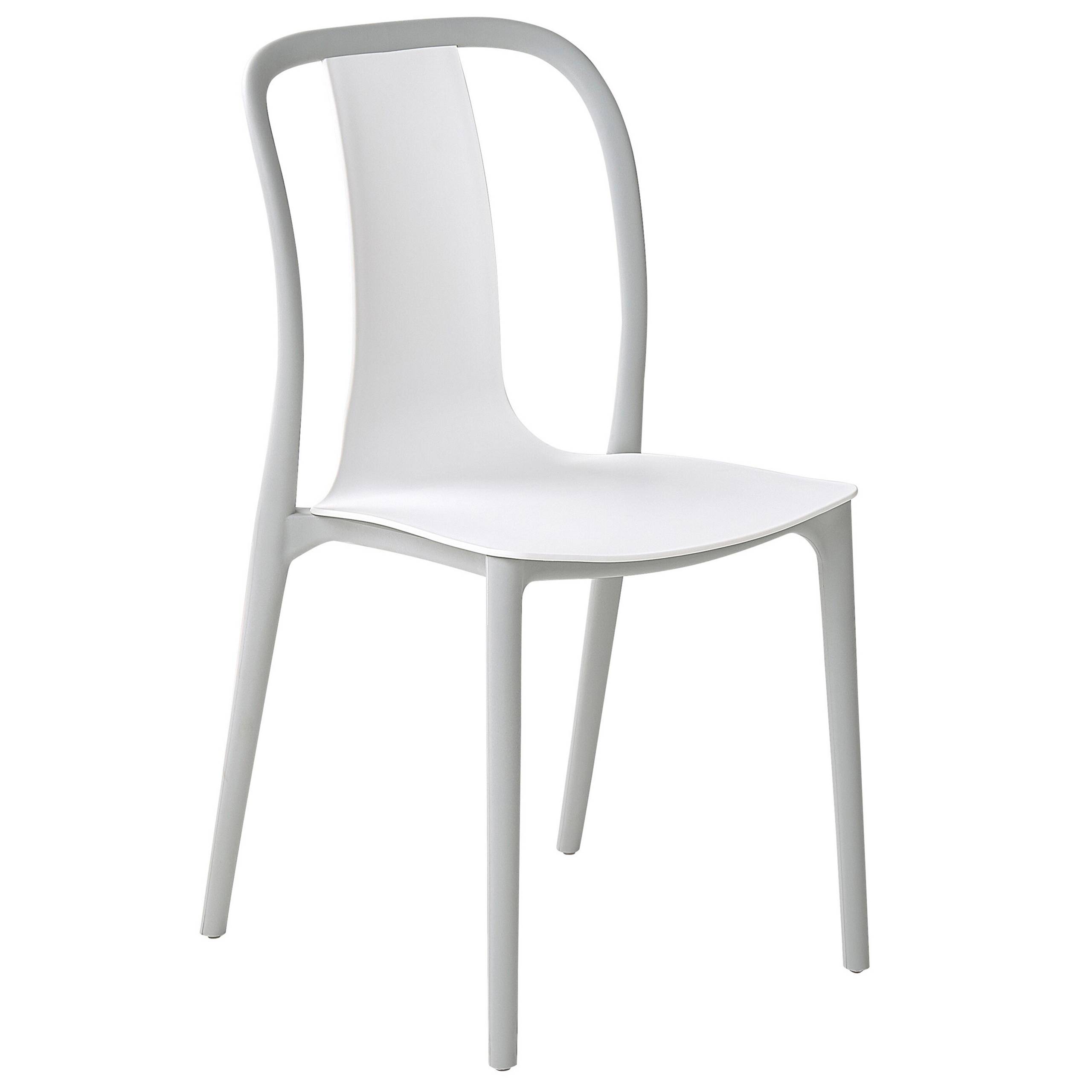 Beliani - Lot de 6 Chaises de Salle à Manger Design en Plastique Blanc et Gris Clair pour Intérieur et Extérieur au Style Moderne et Scandianave Beliani - Imagen 4