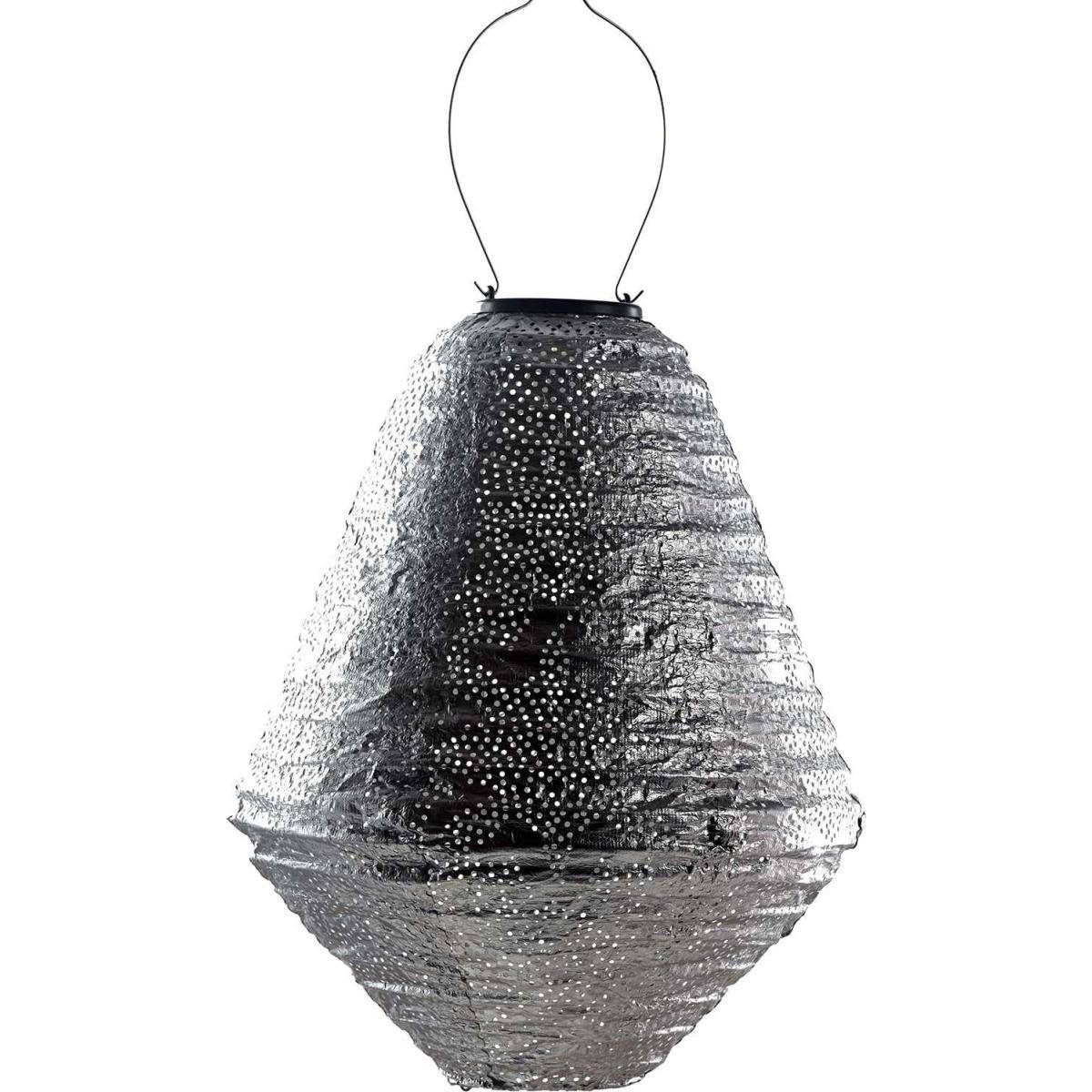 Lumiz - Lanterne solaire Can 30  cm Marrakesh - Argent - Imagen 1