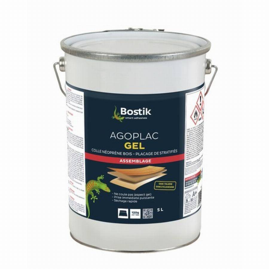 Bostik - Colle néoprène Agoplac Gel BOSTIK - tenue thermique 80°- fût 5L - 30604788