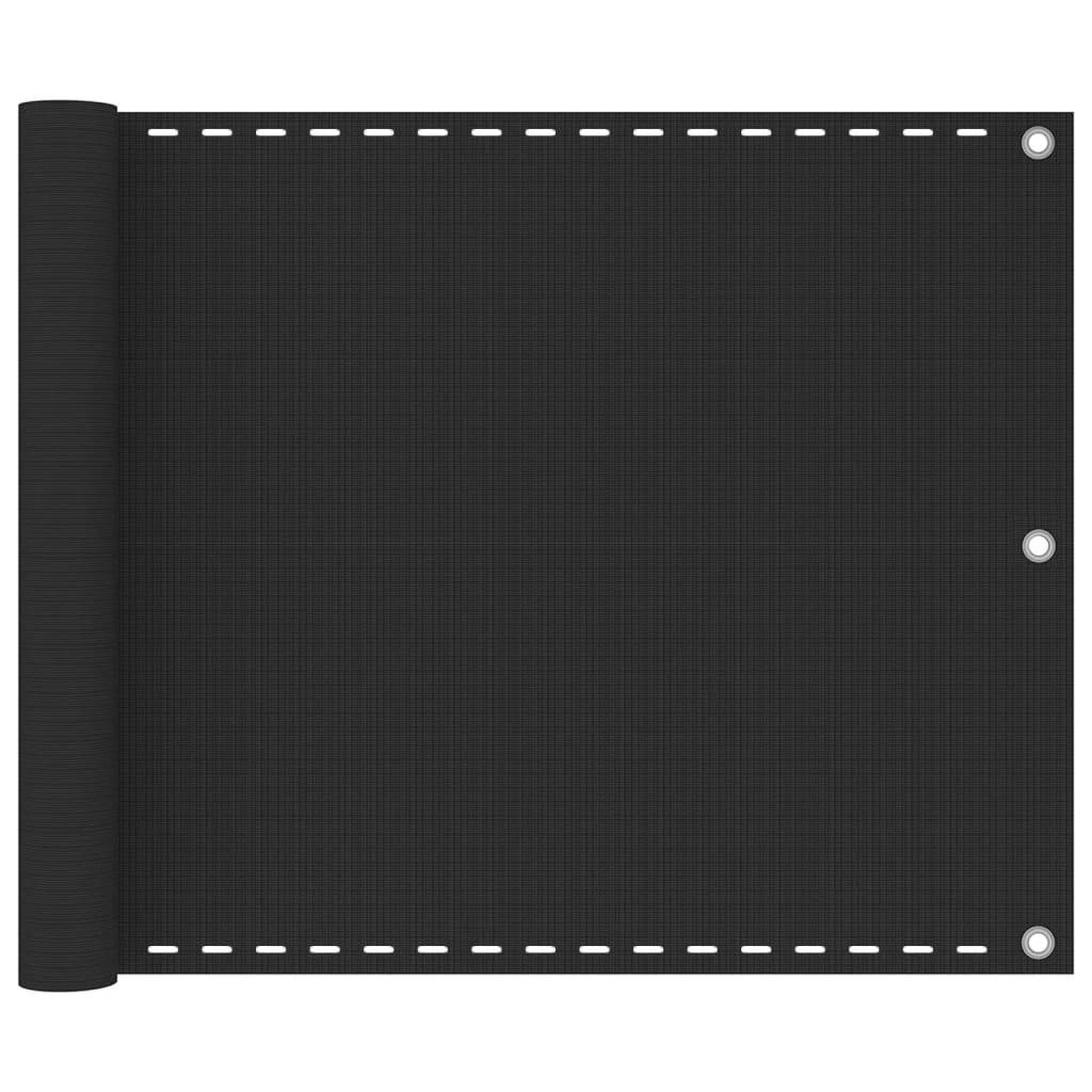 Helloshop26 - Écran de balcon brise pare vue protection confidentialité 75 x 300 cm PEHD anthracite - Imagen 1