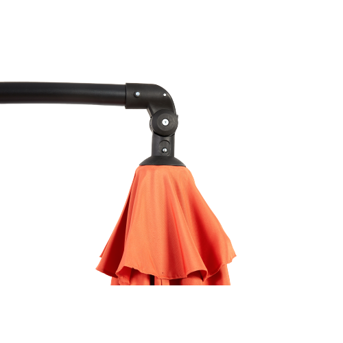 ComfortXL - Parasol Déporté Rond 3m Orange Acier Inclinable Manivelle Jardin - ComfortXL Outdoor Living - Image 2