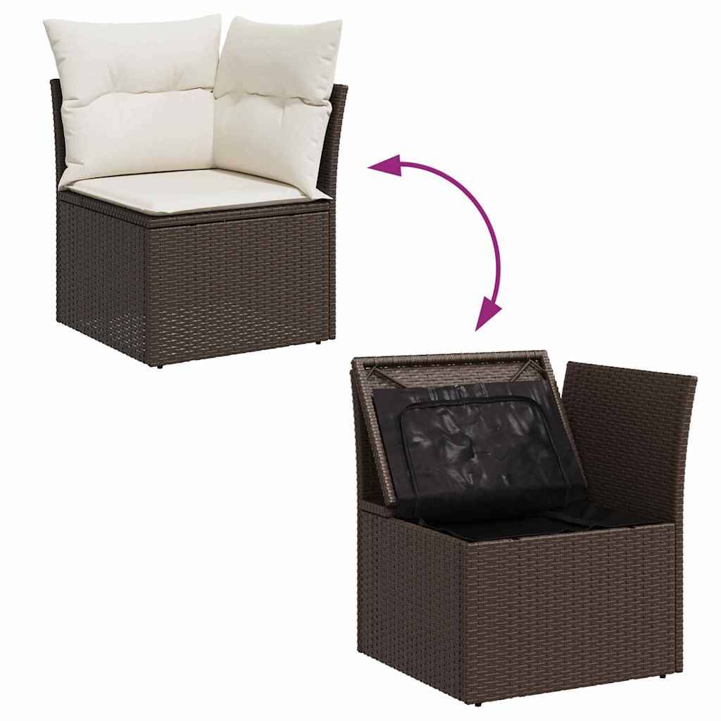 Salon de jardin 8 places 9 pcs avec coffres de rangement et table Gris clair – ComfortXL Outdoor Living - Image 3