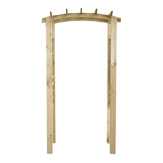 Arche Rosiers Treillis Bois Pin Massif Support Plantes Grimpantes 110cm - ComfortXL Outdoor Living - Image 3