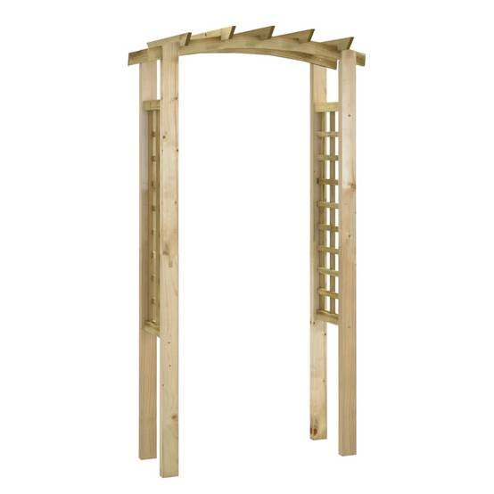 Arche Rosiers Treillis Bois Pin Massif Support Plantes Grimpantes 110cm - ComfortXL Outdoor Living - Image 2