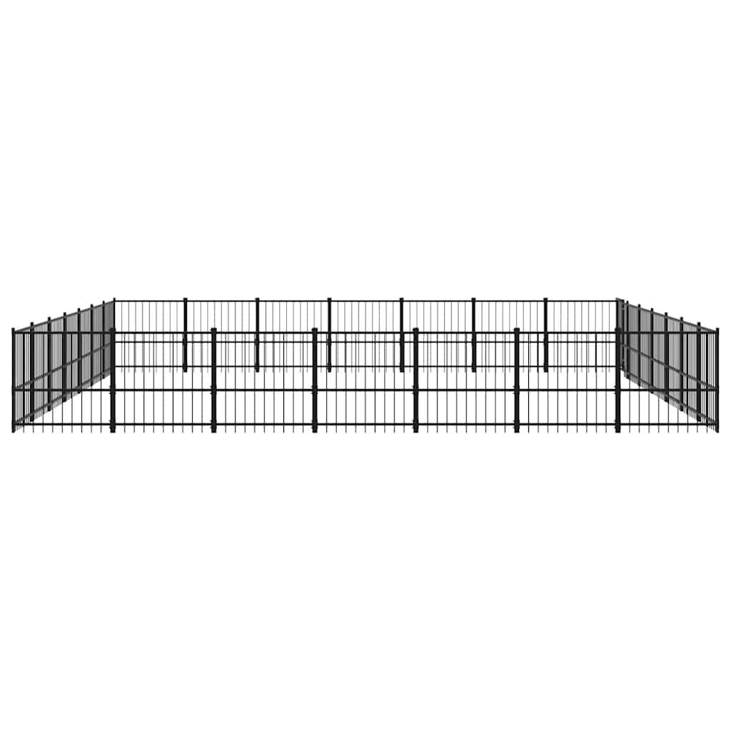 Vidaxl - Chenil d'extérieur pour chiens Acier 46,1 m² vidaXL 3124650 - Imagen 4