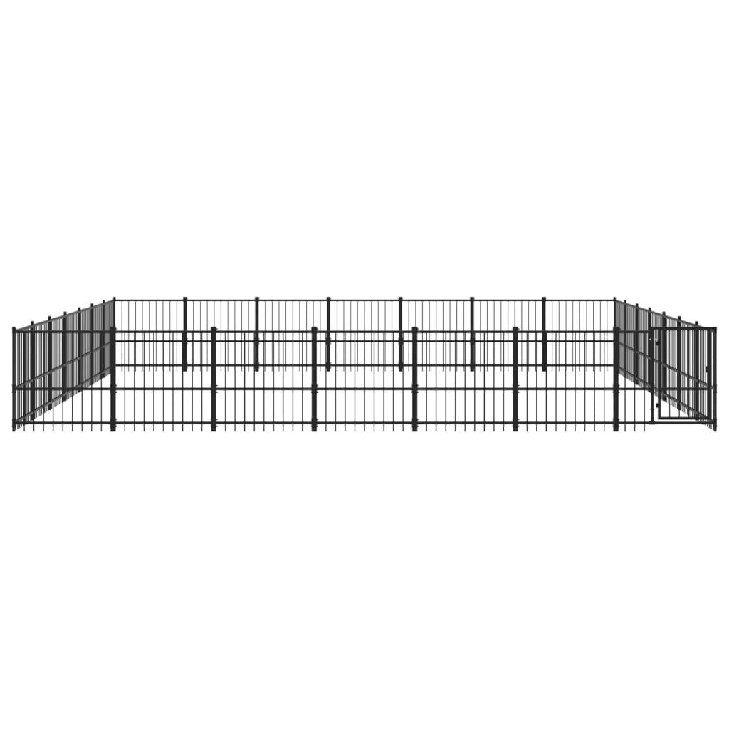 Vidaxl - Chenil d'extérieur pour chiens Acier 46,1 m² vidaXL 3124650 - Imagen 7