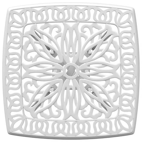 Table de jardin aluminium coulé blanc 53 x 53 x 53 cm, Poids :4.55kg - PANGIVO - Image 7