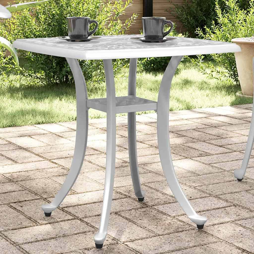 PANGIVO - Table de jardin aluminium coulé blanc 53 x 53 x 53 cm, Poids :4.55kg - PANGIVO