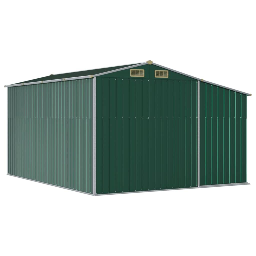 ComfortXL - Abri Jardin Acier Galvanisé 10m² Cabane Rangement Outils 4 Aérations Vert - ComfortXL Outdoor Living - Image 7