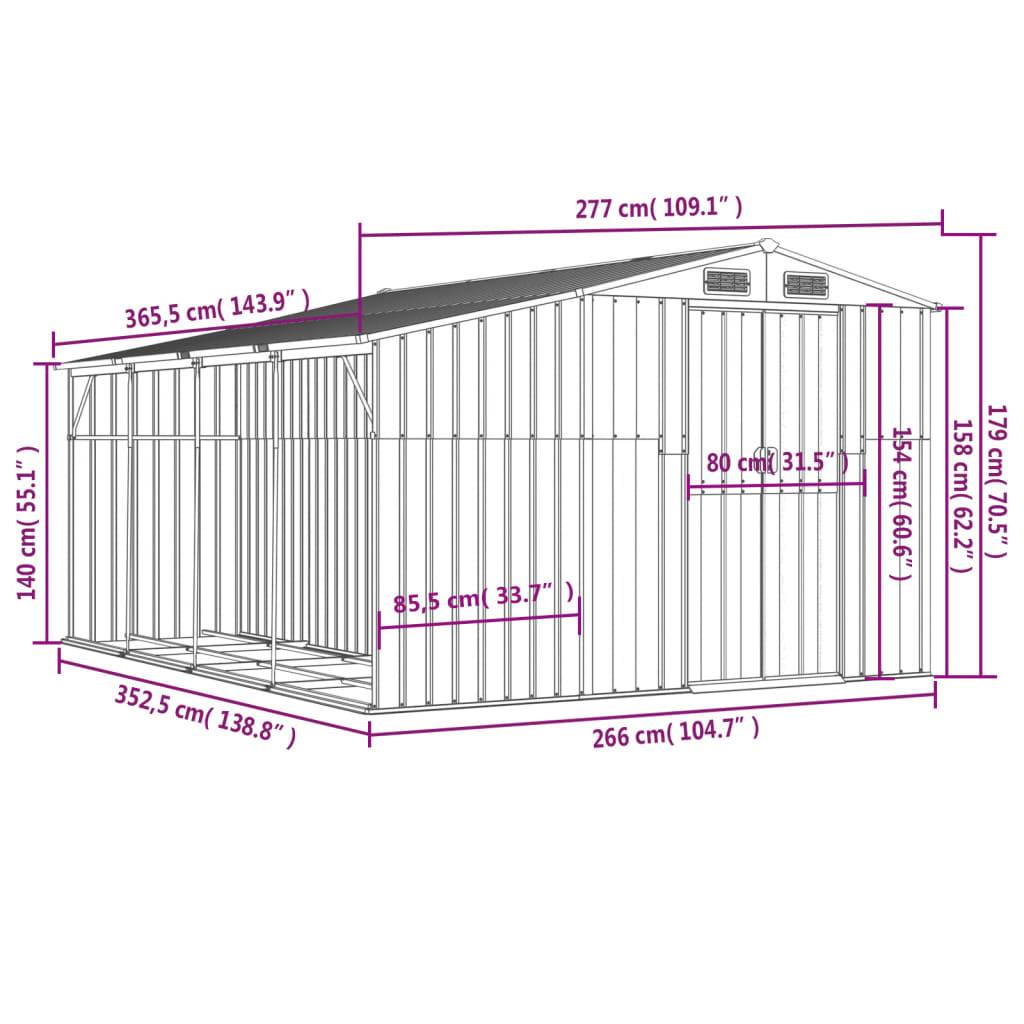 ComfortXL - Abri Jardin Acier Galvanisé 10m² Cabane Rangement Outils 4 Aérations Vert - ComfortXL Outdoor Living - Image 10