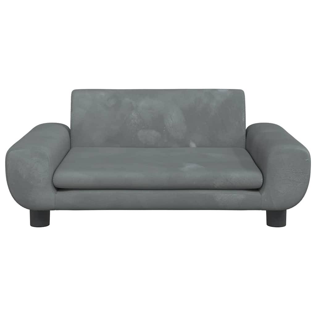 Canapé pour chien velours design pour salon et chambre 70x45 cm Gris Foncé – ComfortXL Pet Living - Image 3