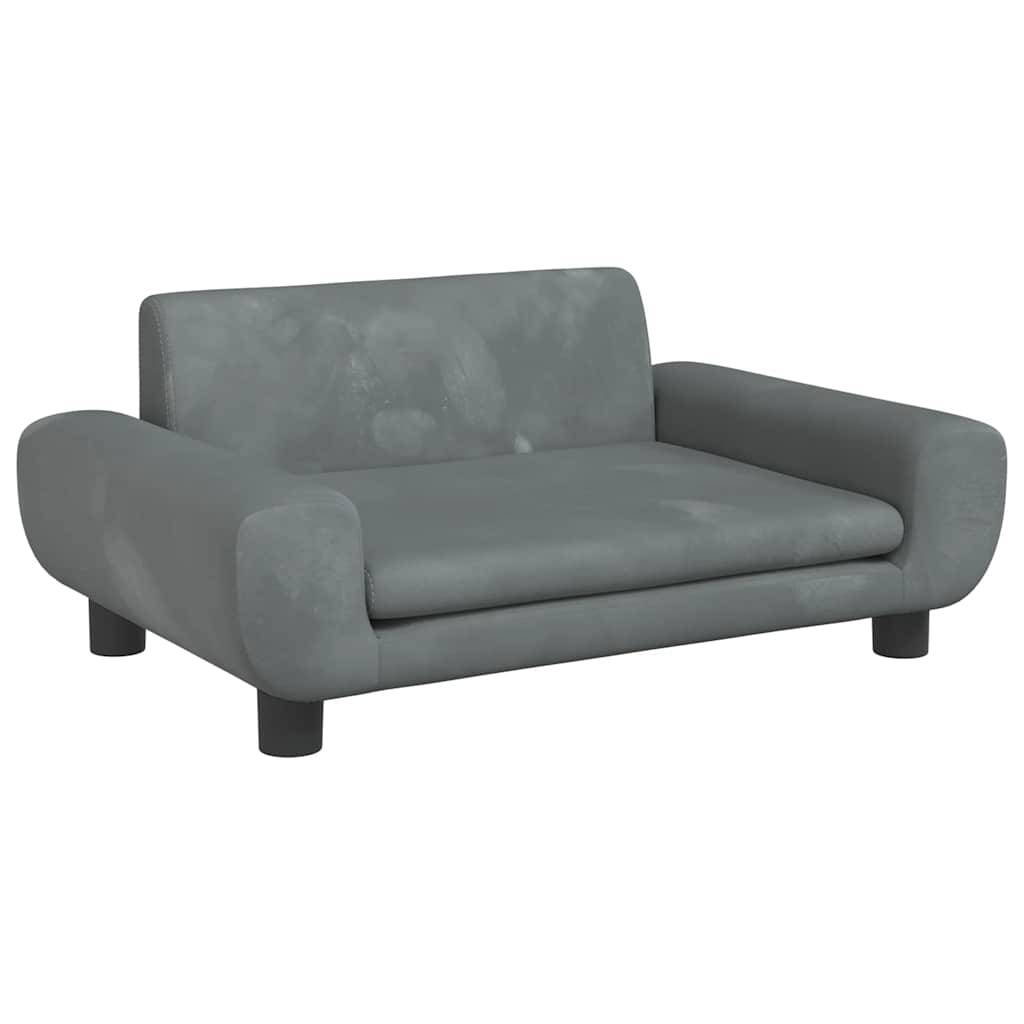 Canapé pour chien velours design pour salon et chambre 70x45 cm Gris Foncé – ComfortXL Pet Living - Image 2
