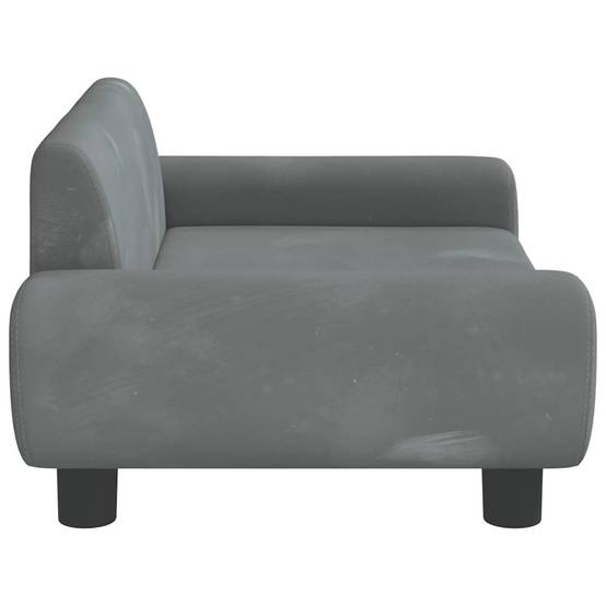 Canapé pour chien velours design pour salon et chambre 70x45 cm Gris Foncé – ComfortXL Pet Living - Image 4
