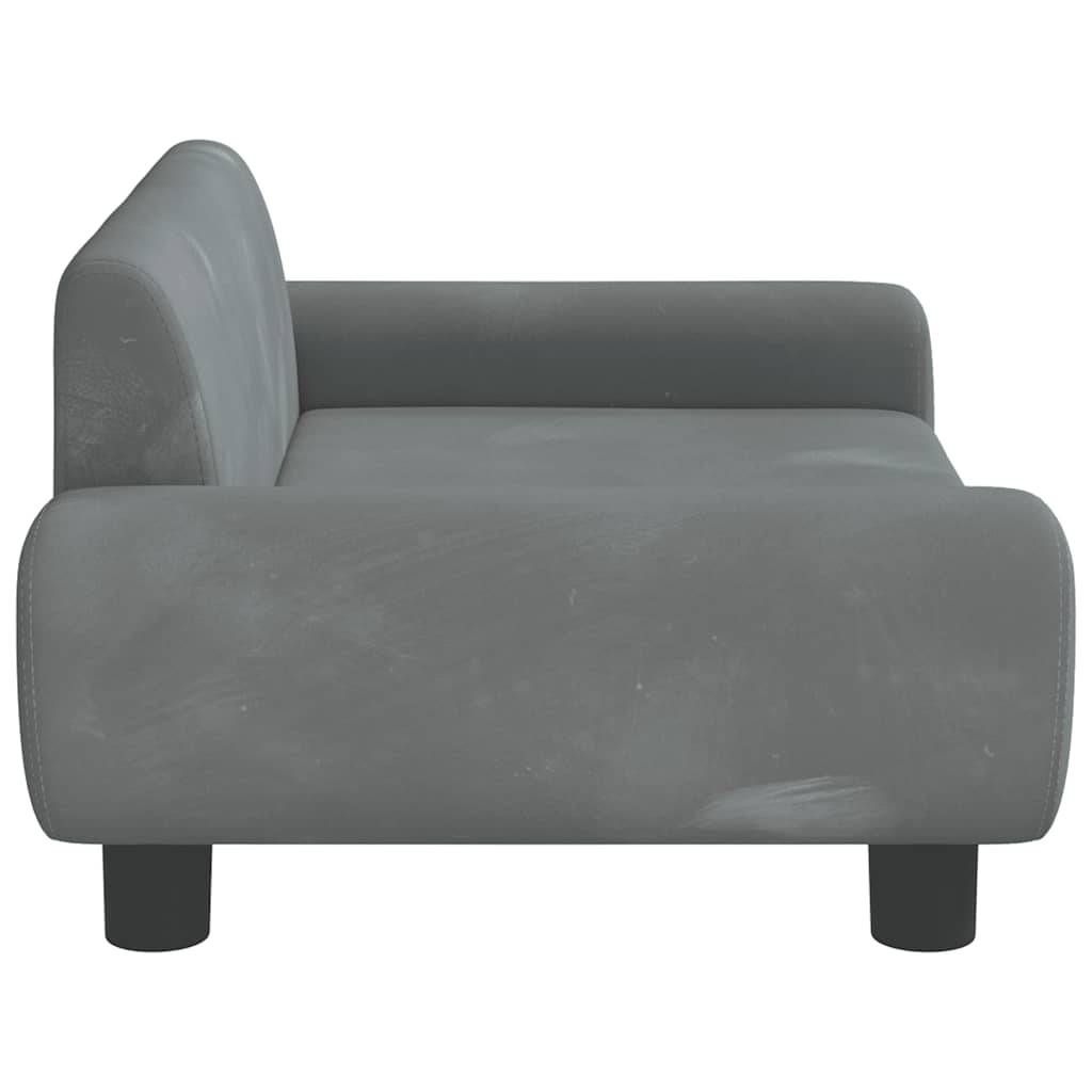 Canapé pour chien velours design pour salon et chambre 70x45 cm Gris Foncé – ComfortXL Pet Living - Image 4
