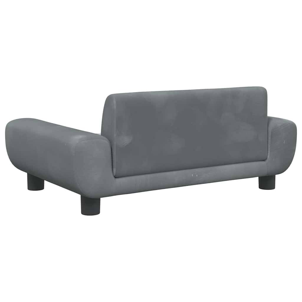Canapé pour chien velours design pour salon et chambre 70x45 cm Gris Foncé – ComfortXL Pet Living - Image 5