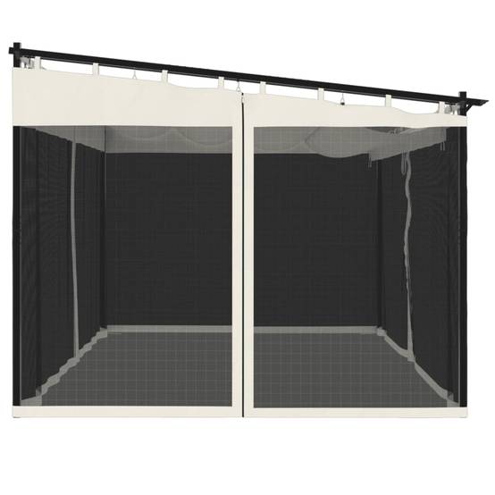ComfortXL - Pergola Acier 4x3 m avec Toit Rétractable et Moustiquaires pour Extérieur Jardin Crème – ComfortXL Outdoor Living - Image 5