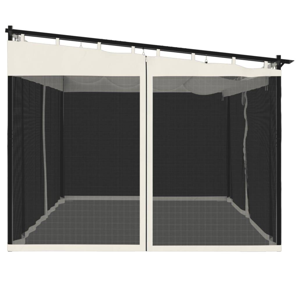 ComfortXL - Pergola Acier 4x3 m avec Toit Rétractable et Moustiquaires pour Extérieur Jardin Crème – ComfortXL Outdoor Living - Image 5
