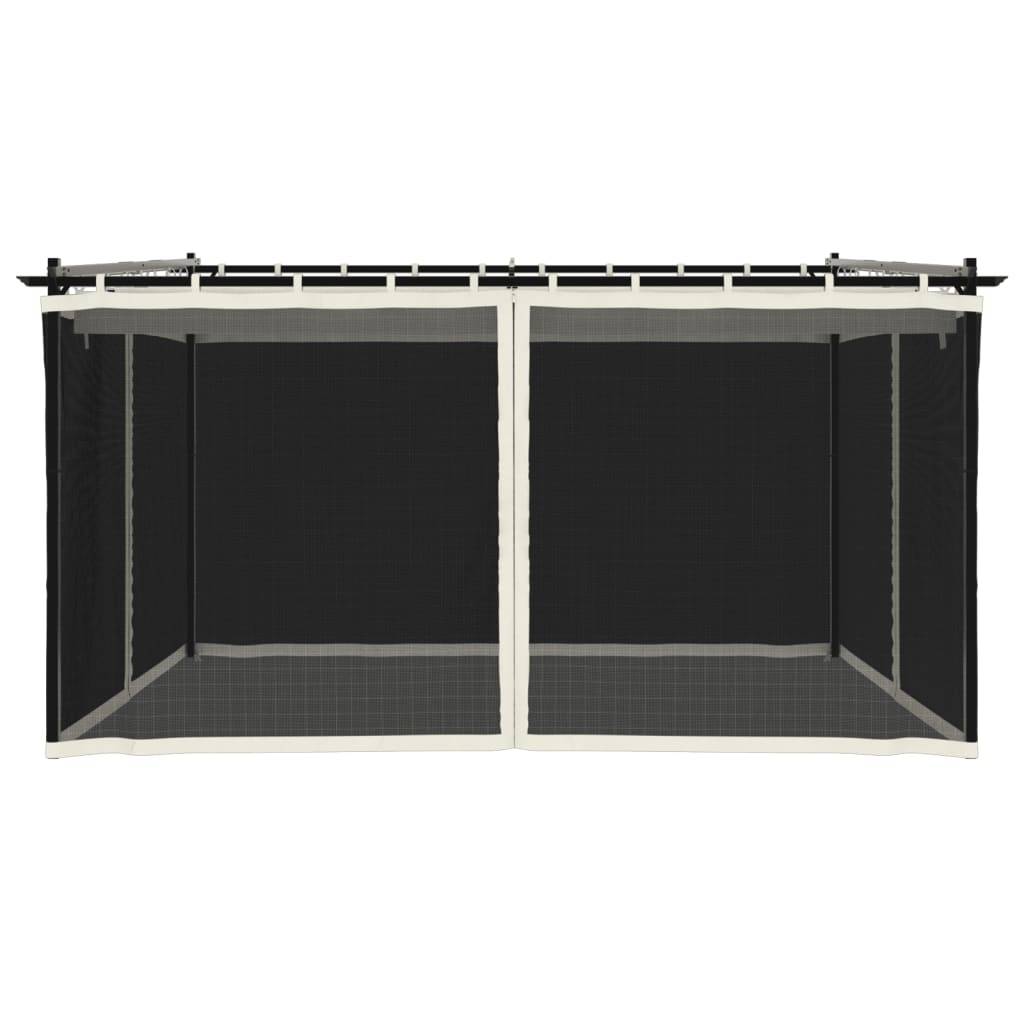 ComfortXL - Pergola Acier 4x3 m avec Toit Rétractable et Moustiquaires pour Extérieur Jardin Crème – ComfortXL Outdoor Living - Image 4