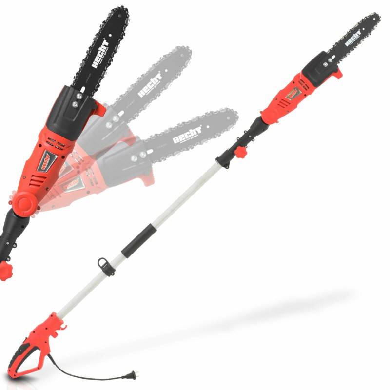 Hecht 971 W Scie a ébrancher Tronçonneuse avec manche télescopique 2,80m et tête de coupe rotative - Image 1