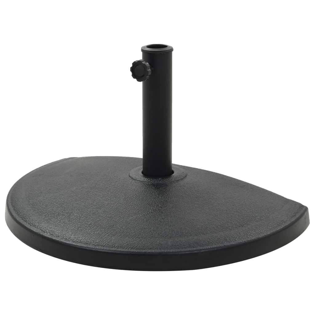 Helloshop26 - Pied base socle demi-rond de parasol résine diamètre 38 et 48 mm 15 kg noir - Imagen 1