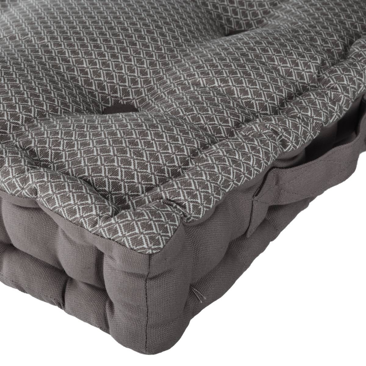 Atmosphera - Coussin de sol "Otto" gris 40x40cm - Atmosphera Créateur d'intérieur - Imagen 4