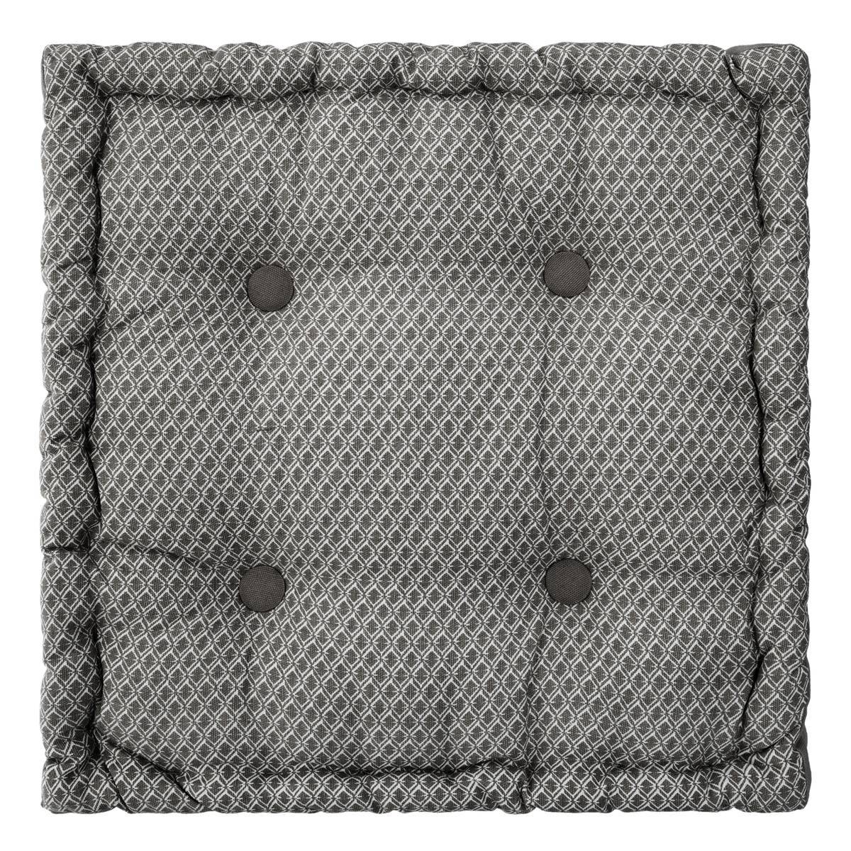 Atmosphera - Coussin de sol "Otto" gris 40x40cm - Atmosphera Créateur d'intérieur - Imagen 2