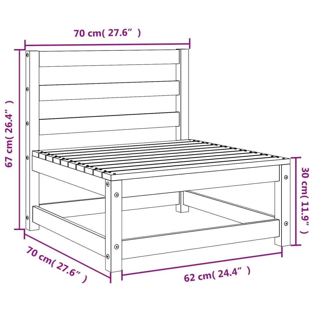 Prolenta Premium - Banc de jardin Blanc 70 X 70 cm - Prolenta Premium - Image 8