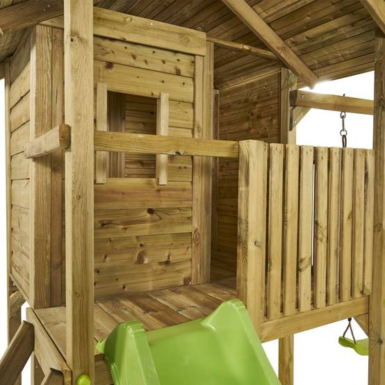 Kangui - Aire de jeux bois - balançoires, toboggan, cabane et balcon WAPITI Kangui - Image 8