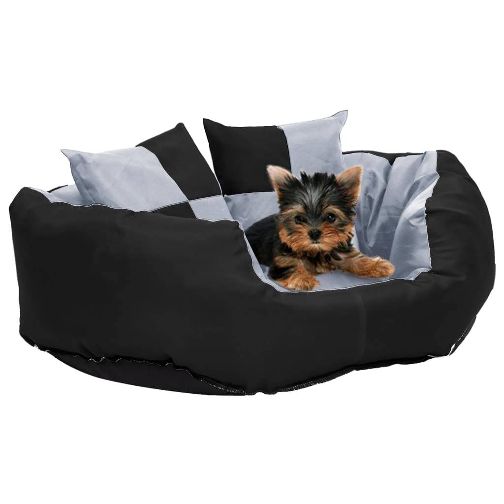 Vidaxl - Coussin réversible lavable pour chien Gris et noir 65x50x20 cm vidaXL 171207 - Imagen 1