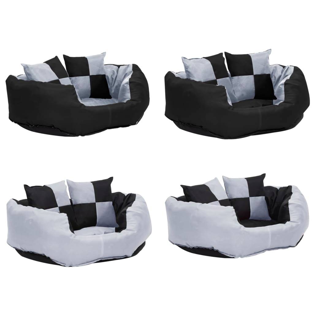 Vidaxl - Coussin réversible lavable pour chien Gris et noir 65x50x20 cm vidaXL 171207 - Imagen 8
