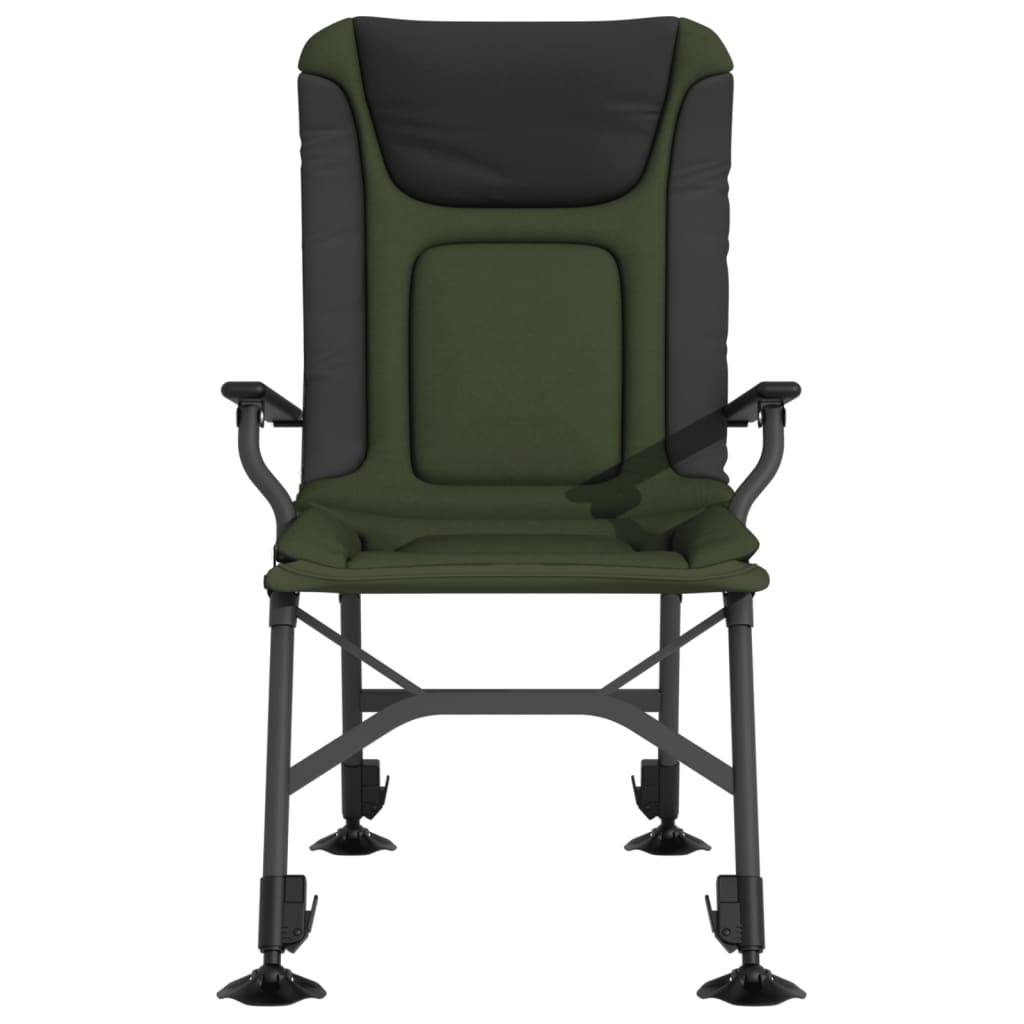 Chaise de pêche pliable acier et tissu vert et noir 61 x 92 x 100 cm - PANGIVO - Image 3