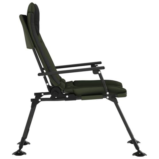 Chaise de pêche pliable acier et tissu vert et noir 61 x 92 x 100 cm - PANGIVO - Image 4