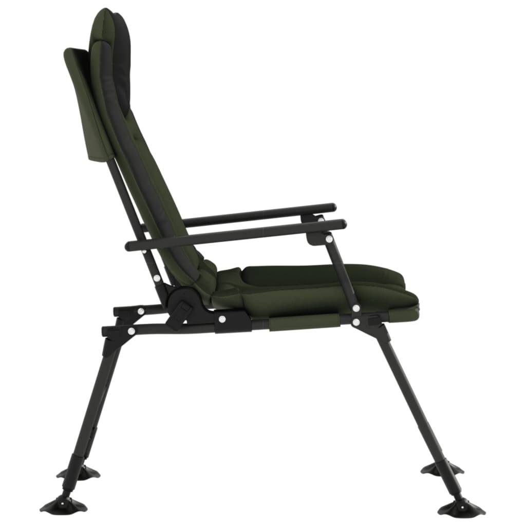Chaise de pêche pliable acier et tissu vert et noir 61 x 92 x 100 cm - PANGIVO - Image 4