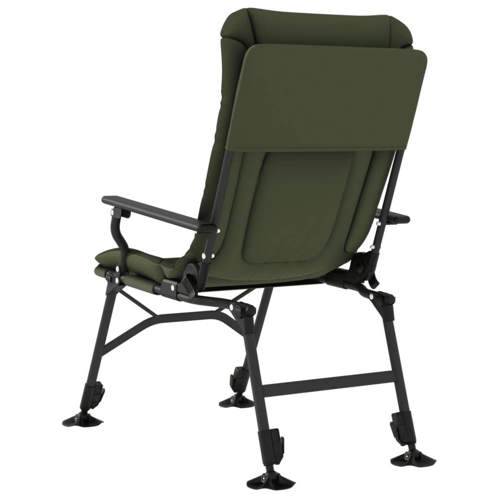 Chaise de pêche pliable acier et tissu vert et noir 61 x 92 x 100 cm - PANGIVO - Image 5
