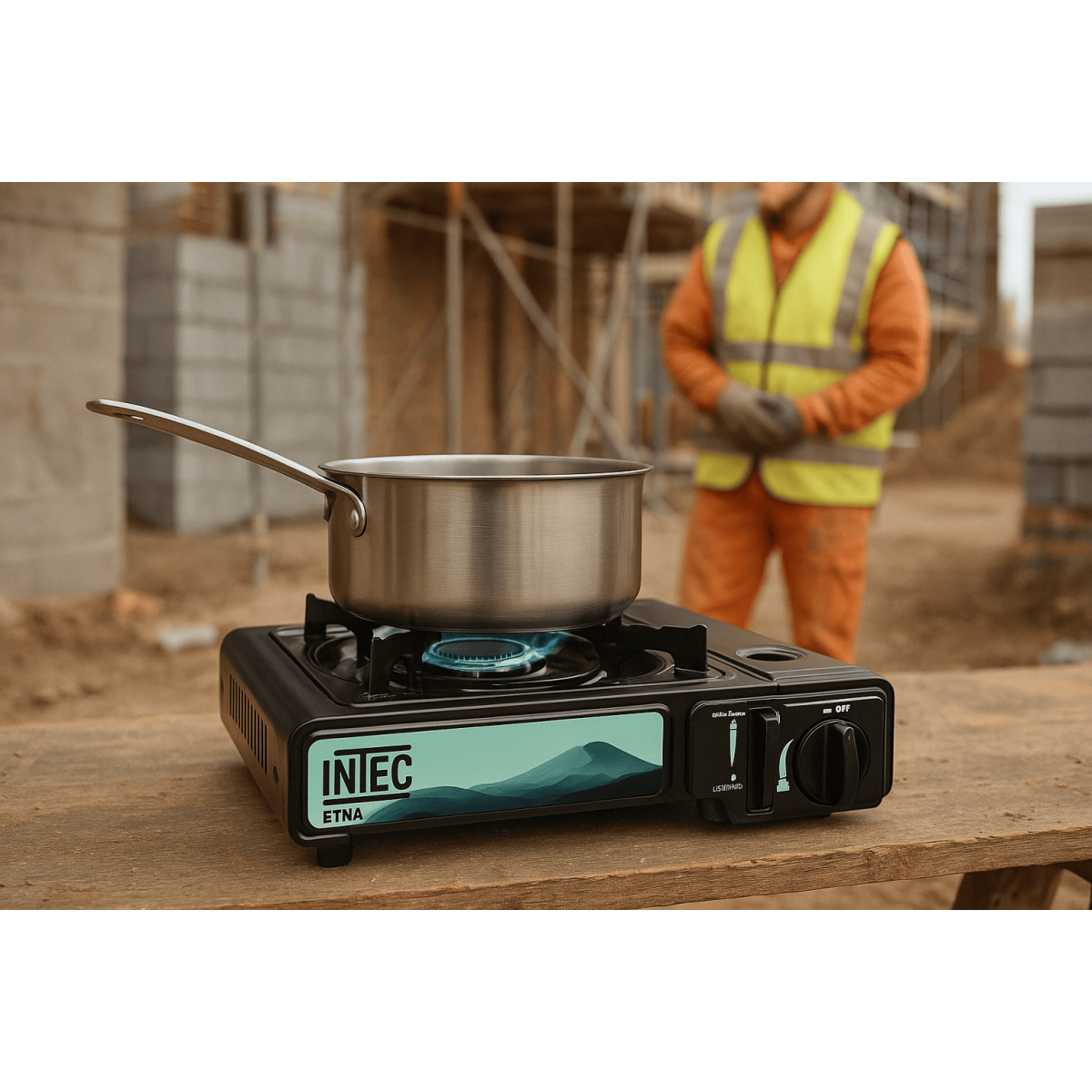 Réchaud à gaz 2200W + 4 Cartouches gaz butane Camping Road trips Piezo Mallette Etna INTEC - Imagen 5