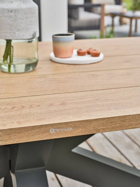 Ensemble repas de jardin KELIA 6 places - GRIS ANTHRACITE - REMARQUABLE - Image 7
