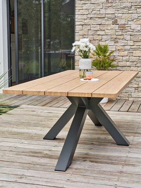 Ensemble repas de jardin KELIA 6 places - GRIS ANTHRACITE - REMARQUABLE - Image 10