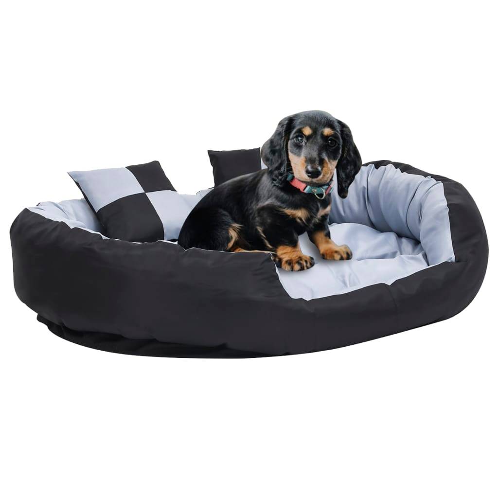 Panier pour grand chien réversible Oxford lavable Gris 110x80 cm – ComfortXL Pet Living - Image 1