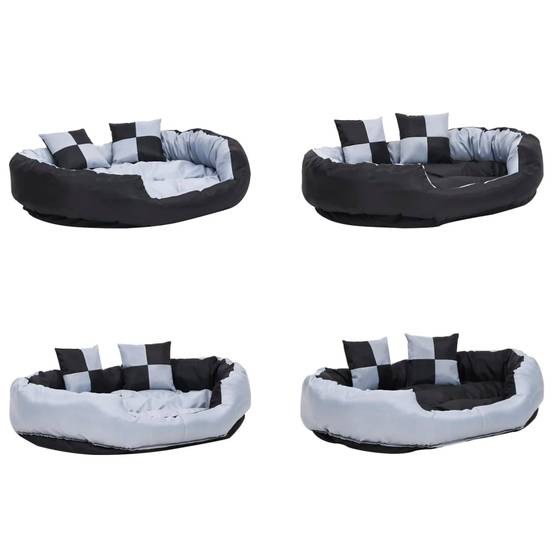 Panier pour grand chien réversible Oxford lavable Gris 110x80 cm – ComfortXL Pet Living - Image 9