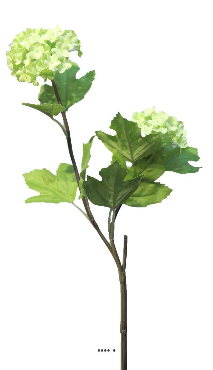 Artificielles - Branche de Viorne artificielle, 2 têtes, H 50 cm Vert - BEST - couleur: Vert - Imagen 2