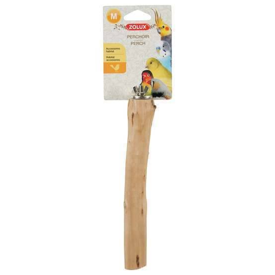 Posadero Payana M de madera natural 1,5 x 1,5 x 21 cm - ZOLUX