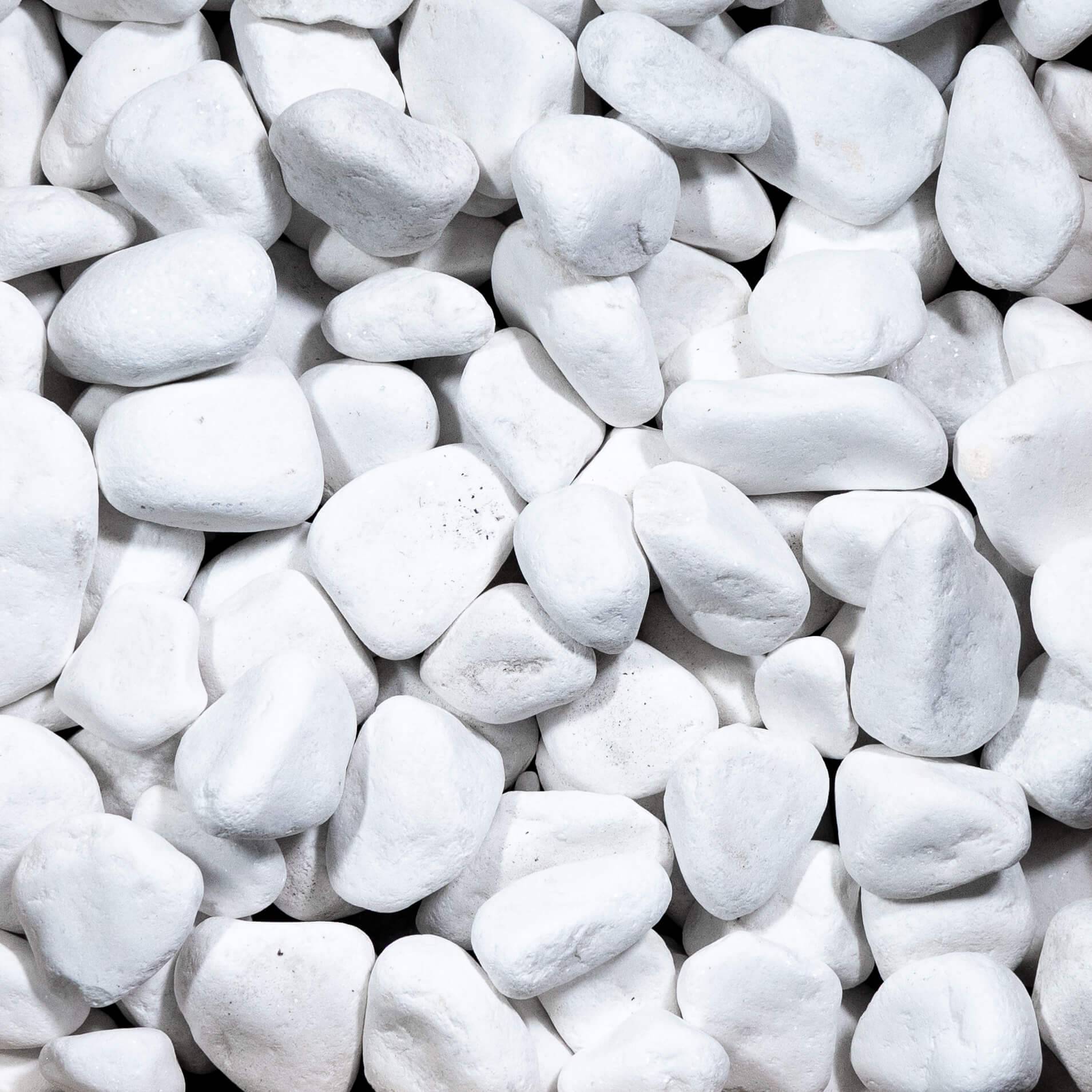 RO'MA Nature - Galet Blanc Pur 40-60 mm - Lot de 40 sacs de 20 kg (8 m²) - RO'MA NATURE - Image 1