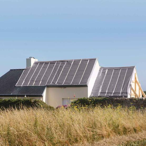 Bâche Toiture 2x3 m XP640TO Grise - Garantie 10 ans - Bâche d'étanchéité pour Couvreur et Charpentier - Made in France TECPLAST - Imagen 2