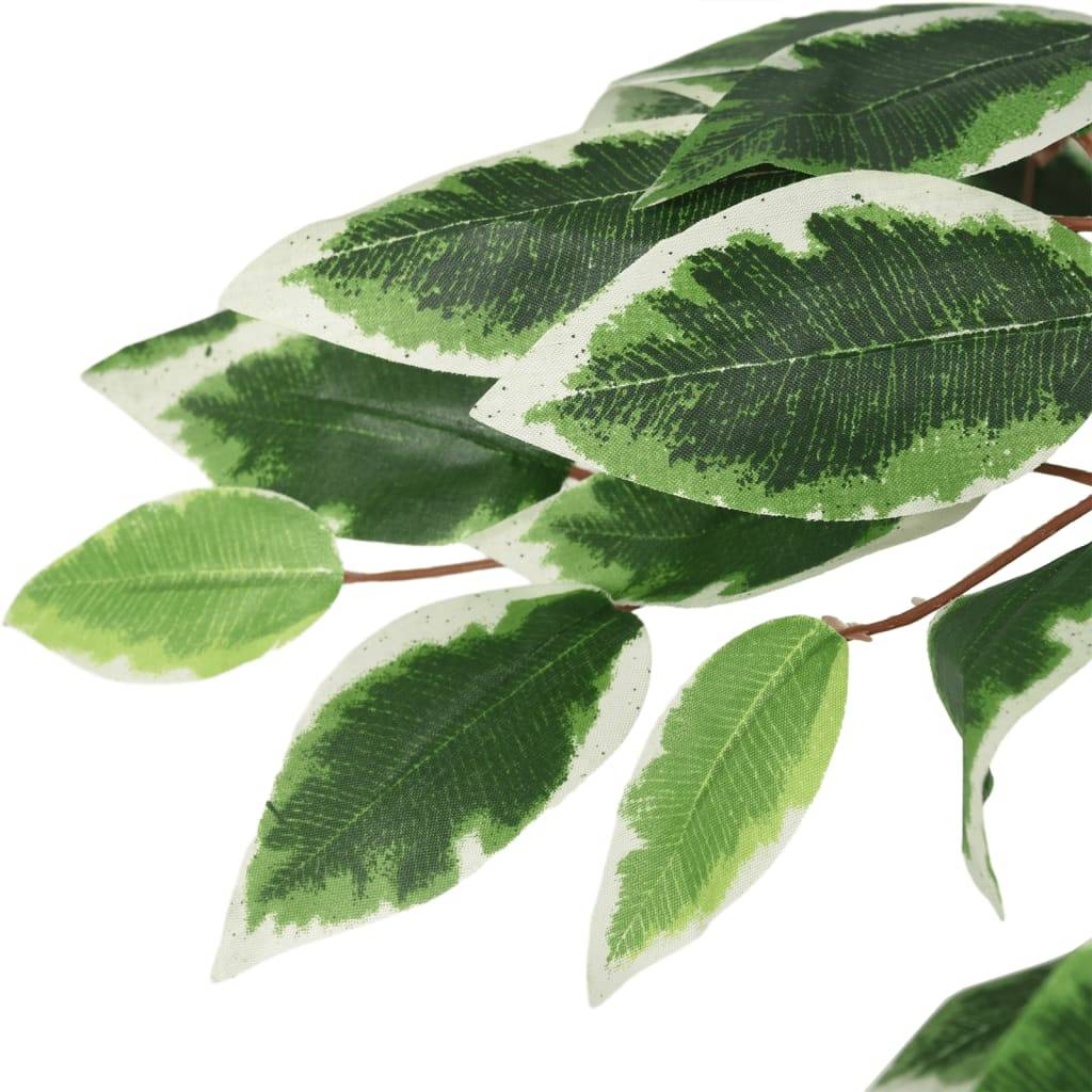 Ficus Artificiel Haut de Gamme Tronc en Bois et Feuillage Textile Touffu pour Bureau ou Entrée 200 cm Vert – ComfortXL Outdoor Living - Image 3