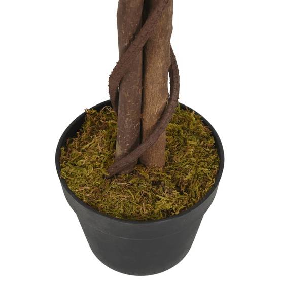 Ficus Artificiel Haut de Gamme Tronc en Bois et Feuillage Textile Touffu pour Bureau ou Entrée 200 cm Vert – ComfortXL Outdoor Living - Image 4