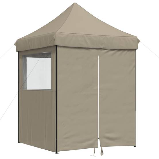 ComfortXL - Tente de réception pliante tissu oxford jardin événement réglable 2x2m taupe - ComfortXL Outdoor Living - Image 2