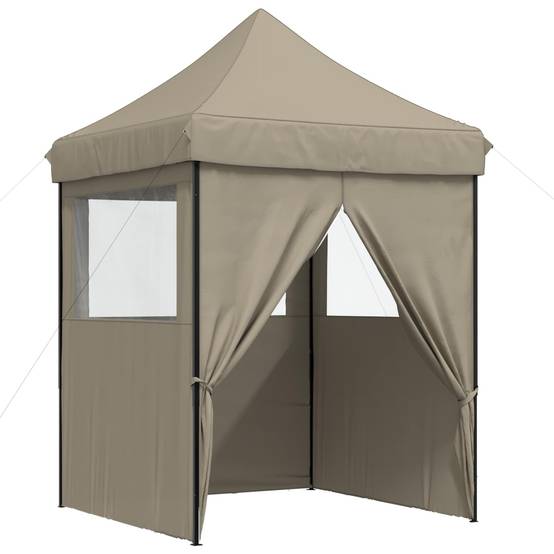 ComfortXL - Tente de réception pliante tissu oxford jardin événement réglable 2x2m taupe - ComfortXL Outdoor Living - Image 3