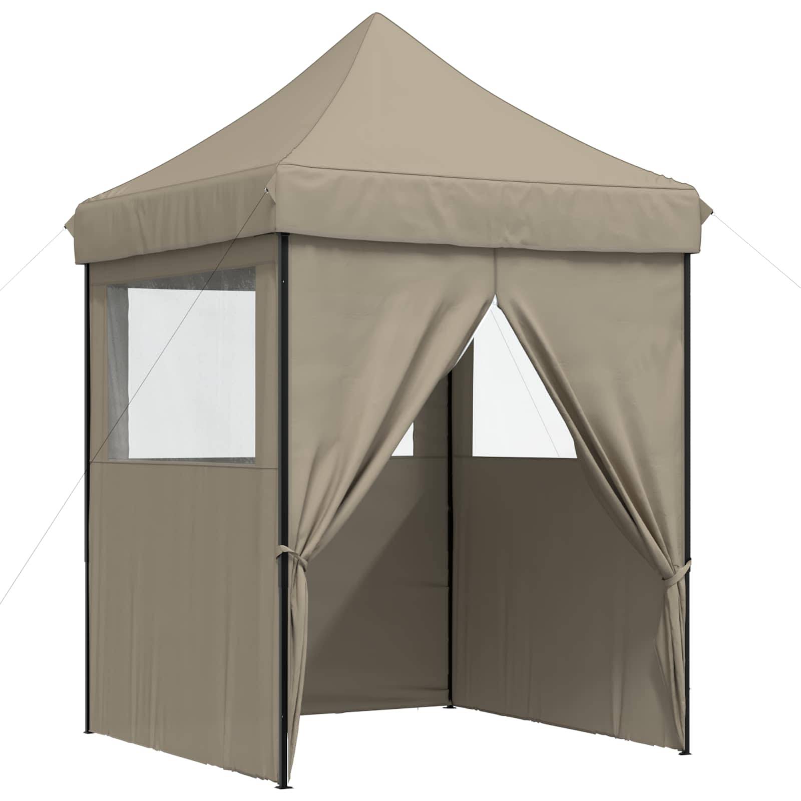 ComfortXL - Tente de réception pliante tissu oxford jardin événement réglable 2x2m taupe - ComfortXL Outdoor Living - Image 3