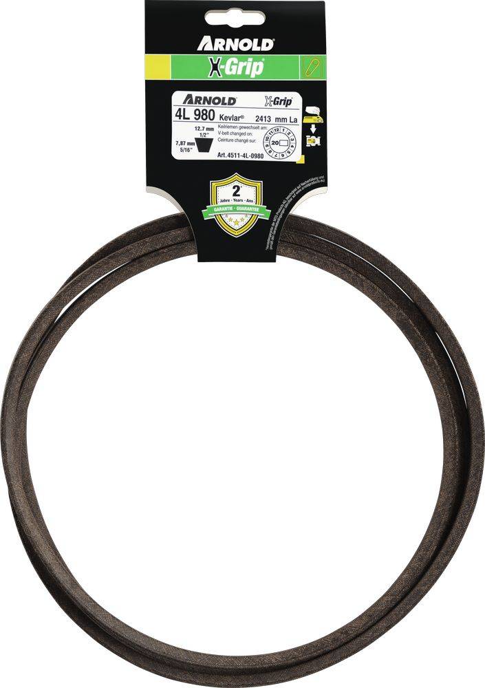 Arnold - Courroie trapézoïdale X-Grip V de type 4L980 Arnold - Imagen 1