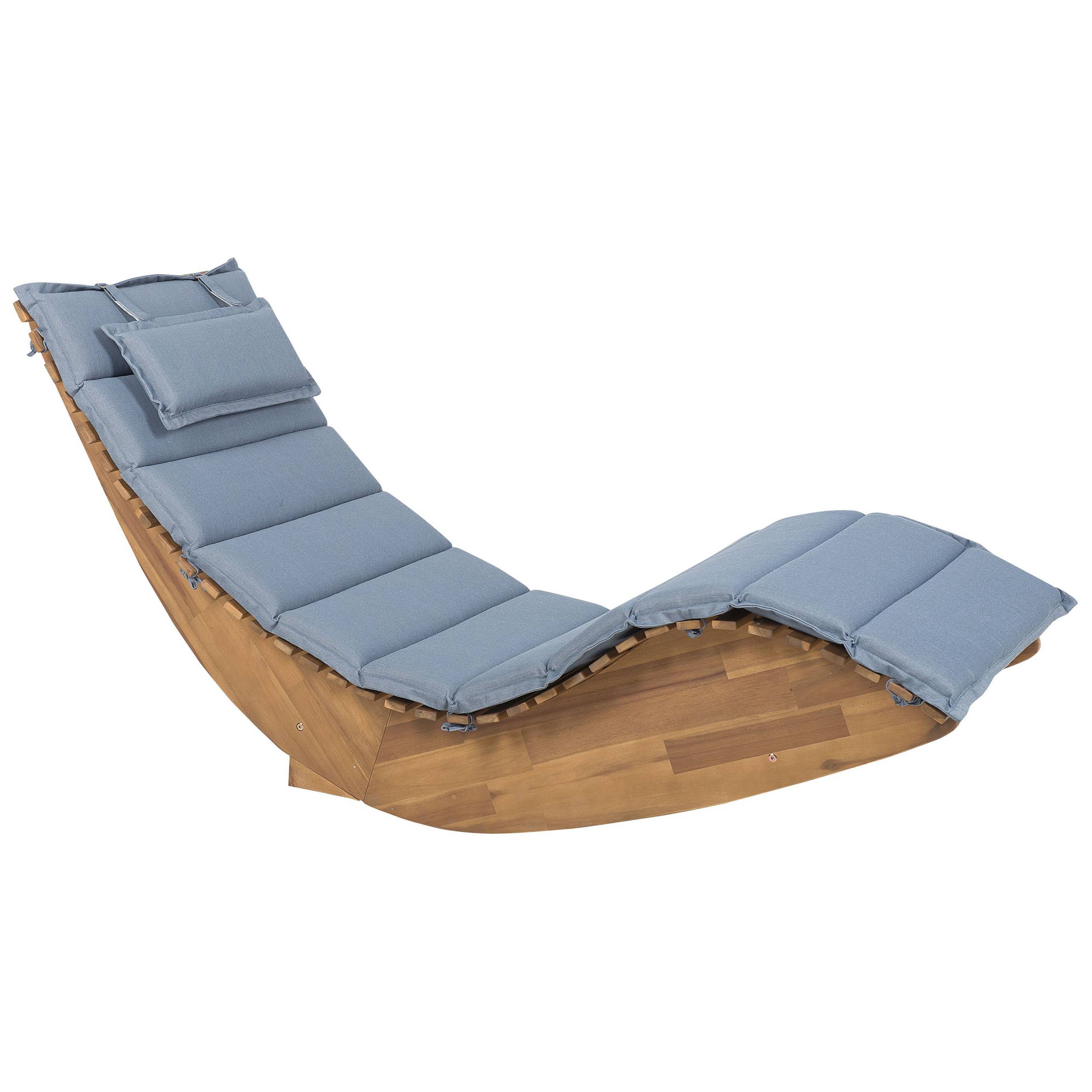 Beliani - Coussin pour chaise longue Brescia 60 x 180 cm en Tissu Imperméabe Bleu Beliani - Imagen 4